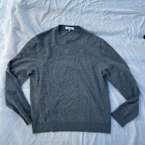 FRAME Denim Men’s L Cashmere Wool Crewneck Sweater in Gris